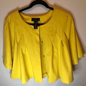 ATTENTION - Neon Yellow Ruffle Flowie Button Down Cape m/ Top SzM